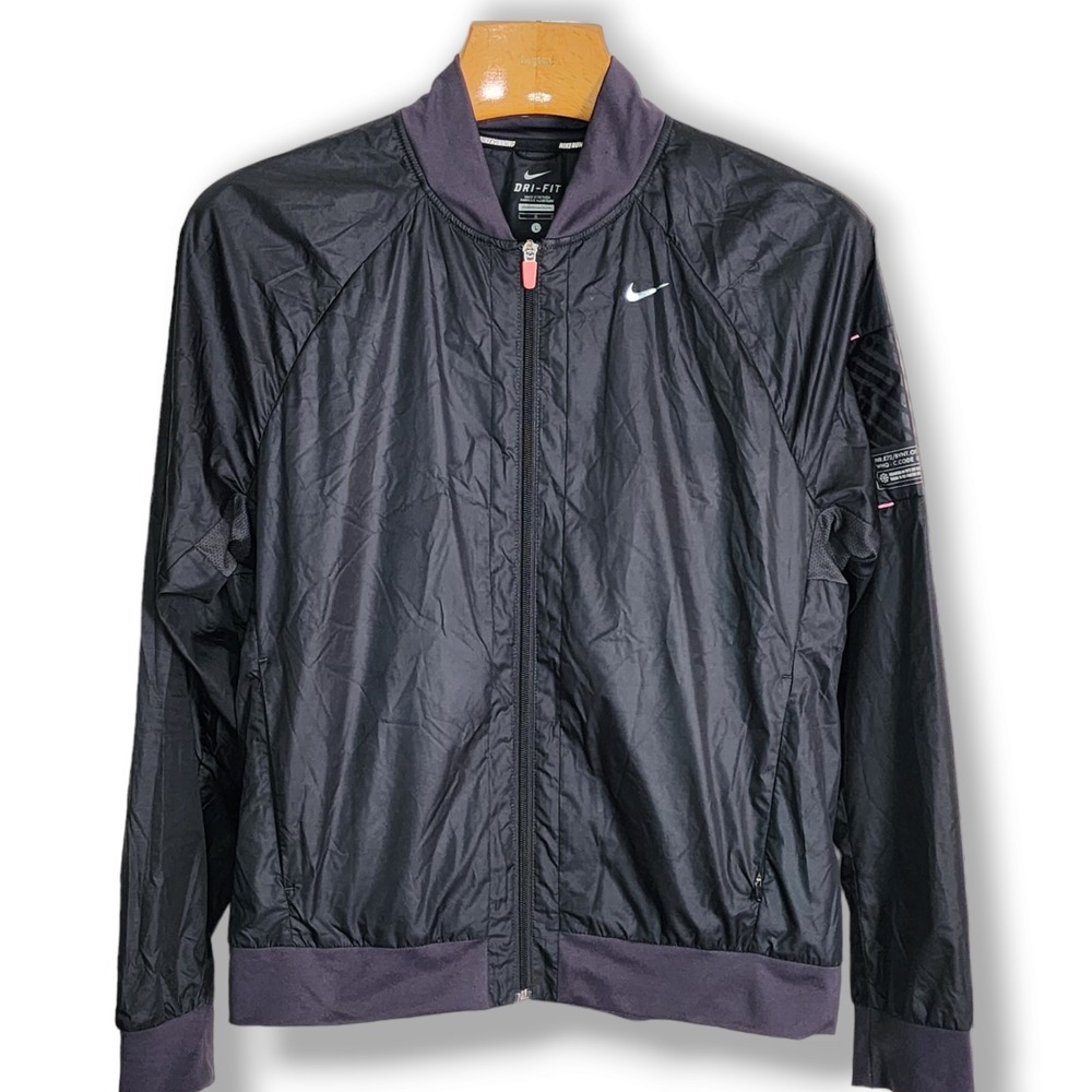 NikeRunning Size L Dri-Fit‎ Vented Insulated Jacket Black with 97005 graphics - Picture 3 of 9